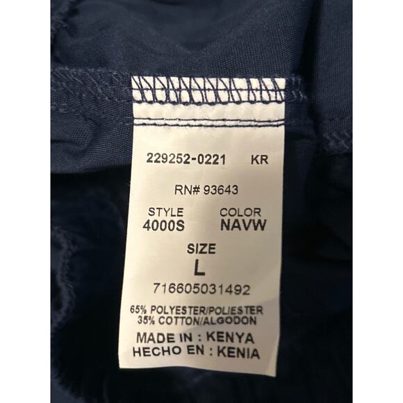 NWT Cherokee Workwear Dark Blue Men's Scrub Pants Drawstring Size Large/Short - Picture 5 of 7